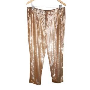 Banana Republic Womens High Waisted Ulla Sequine Pants Size 14 NWT